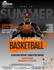 Adult  Summer League Basketball | Lathrop High School | Jul 14 - Sep 15 | $450 Per Team | Max 12 Players