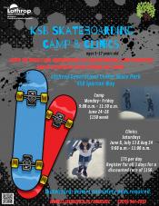 KSB Skateboarding Camp & Clinics | Camp June 24-28 | Clinics June 8 |  July 13 | Aug 24 | Skateboard, Helmet and Safety Pads REQ