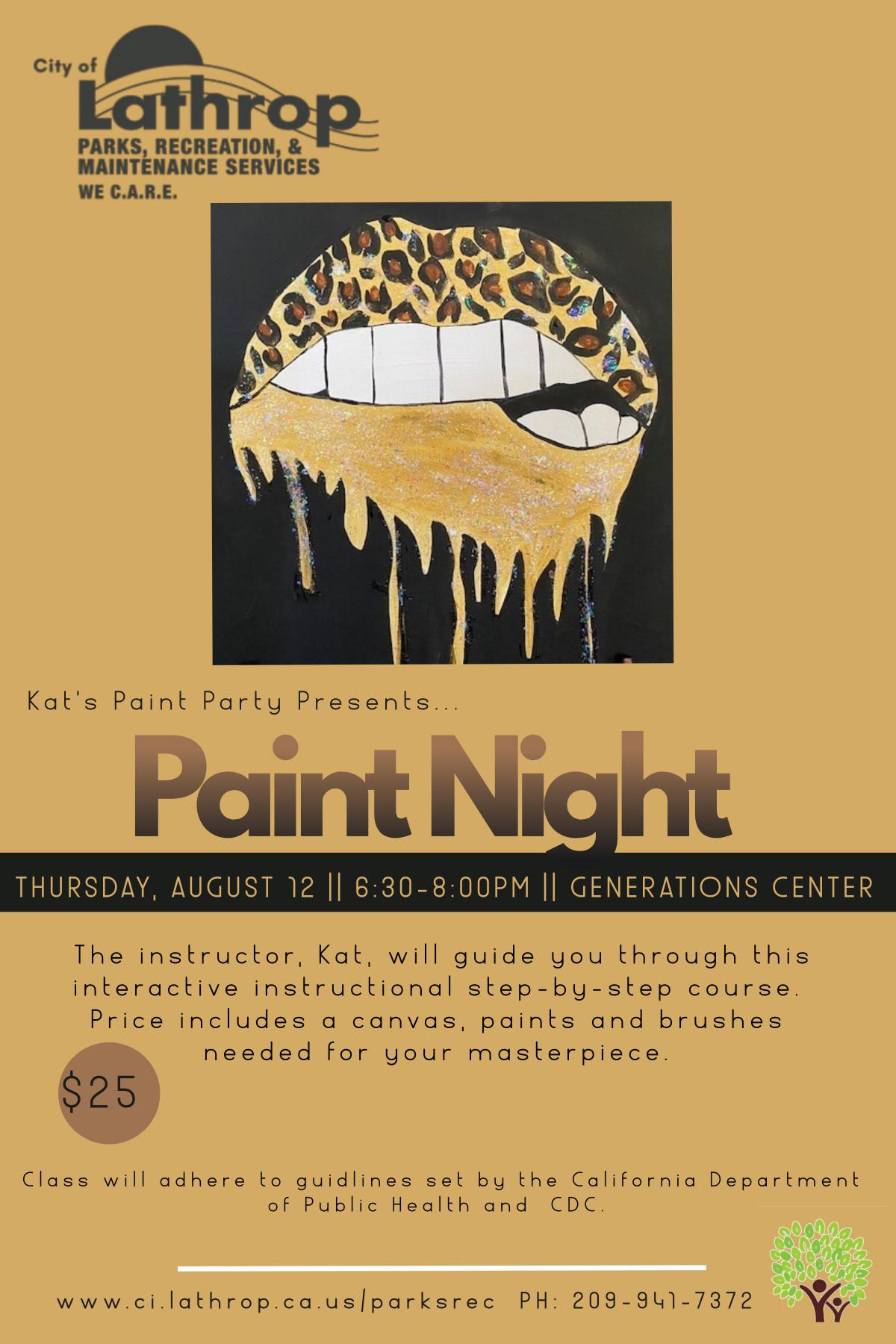 Paint Night - August 12